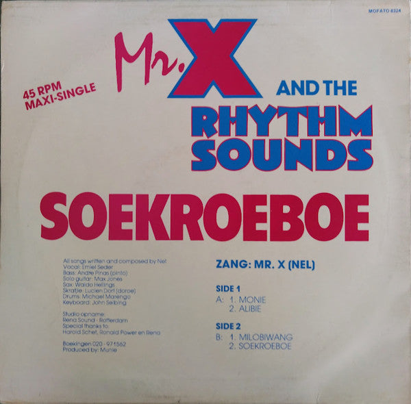 Mr. X And The Rhythm Sounds - Soekroeboe (Maxi-Single) Maxi-Singles Vinyl (VG) <br> Hoes (G+)