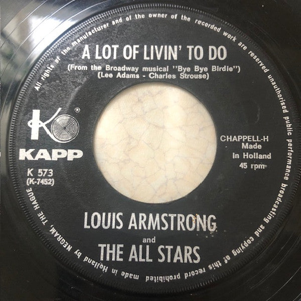 Louis Armstrong - Hello, Dolly! Vinyl Singles Vinyl Very Good (VG) <br> Hoes Generic