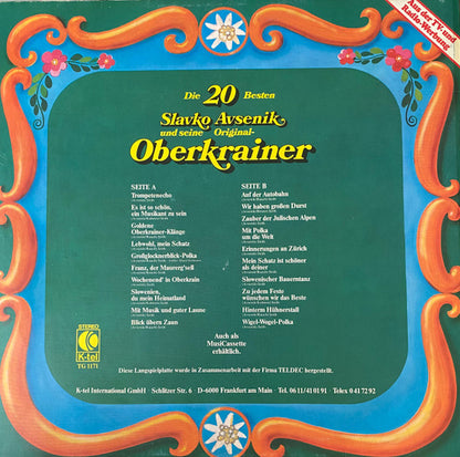 Slavko Avsenik Und Seine Original Oberkrainer - Die 20 Besten (LP) 52349 Vinyl LP Vinyl Very Good (VG) <br> Hoes Good Plus (G+)