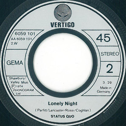 Status Quo - Break The Rules Vinyl Singles Vinyl Very Good (VG) <br> Hoes Generic