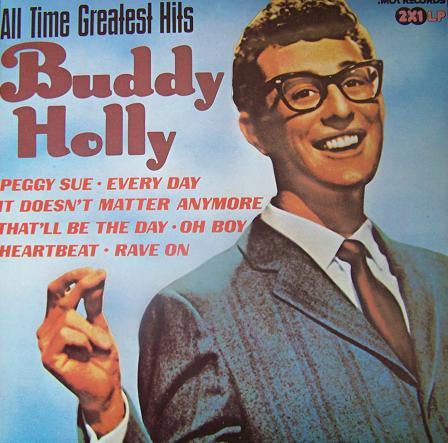 Buddy Holly - All Time Greatest Hits (LP) Vinyl LP Dubbel Vinyl Very Good (VG) <br> Hoes Good Plus (G+)