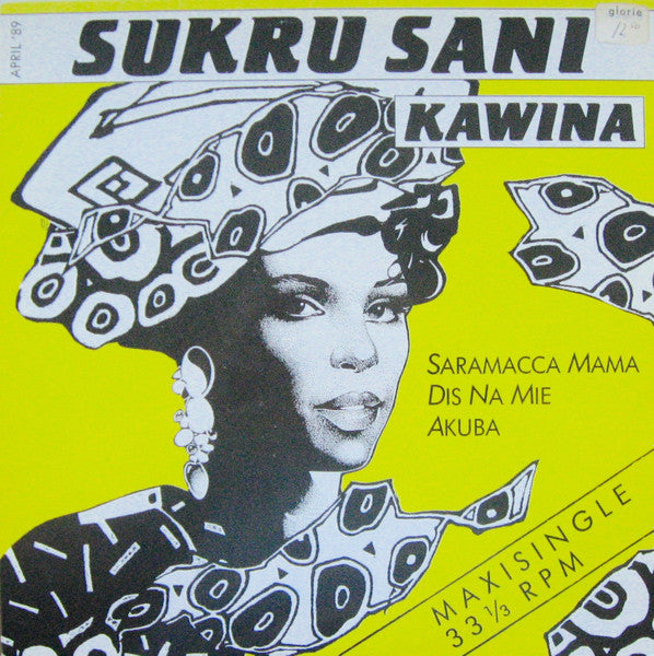 Sukru Sani Kawina Band - Saramacca Mama (Maxi-Single)) Maxi-Singles Vinyl Very Good (VG) <br> Hoes Good Plus (G+)