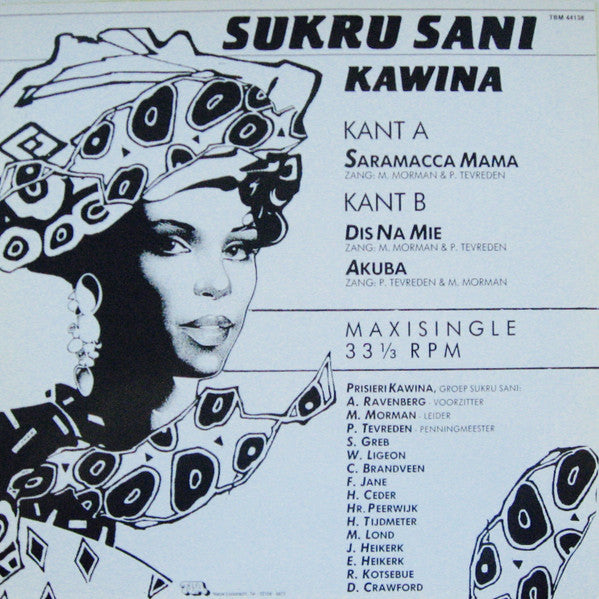 Sukru Sani Kawina Band - Saramacca Mama (Maxi-Single)) Maxi-Singles Vinyl Very Good (VG) <br> Hoes Good Plus (G+)