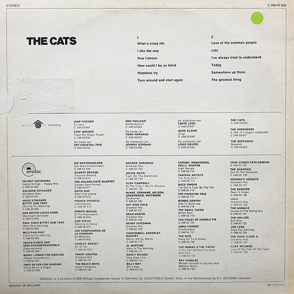 Cats - The Cats (LP) 40612 Vinyl LP VINYLSINGELS.NL