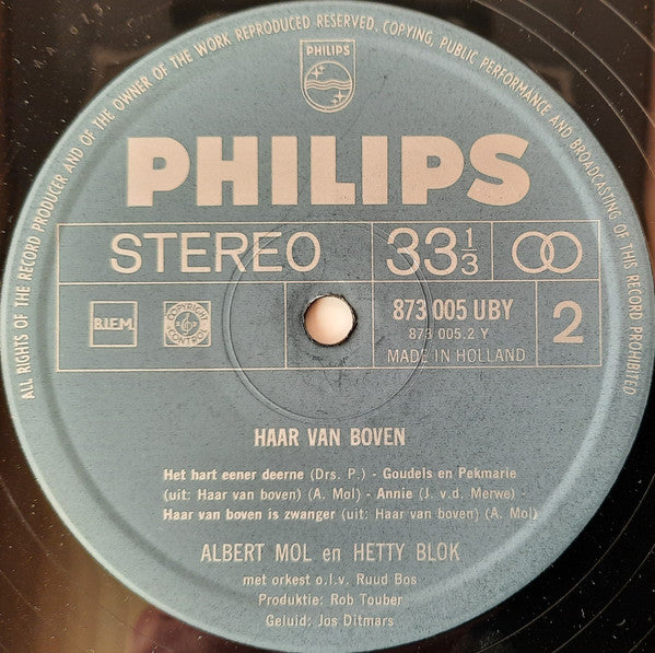 Albert Mol en Hetty Blok - Haar Van Boven (LP) 44143