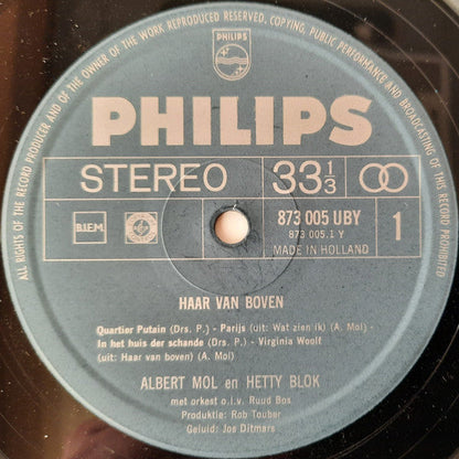 Albert Mol en Hetty Blok - Haar Van Boven (LP) 42440 Vinyl LP Goede Staat