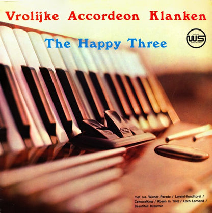 Happy Three - Vrolijke Accordeon Klanken (LP) Vinyl LP Vinyl Very Good (VG) <br> Hoes Good Plus (G+)