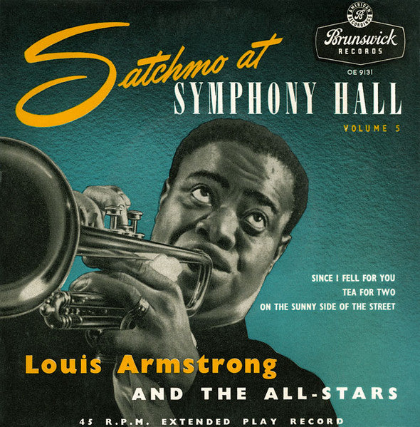 Louis Armstrong And His All-Stars - Satchmo At Symphony Hall Volume * Vinyl Singles EP Vinyl Very Good (VG) <br> Hoes Good Plus (G+)