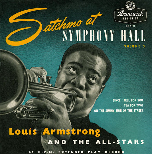 Louis Armstrong And His All-Stars - Satchmo At Symphony Hall Volume * Vinyl Singles EP Vinyl Very Good (VG) <br> Hoes Good Plus (G+)