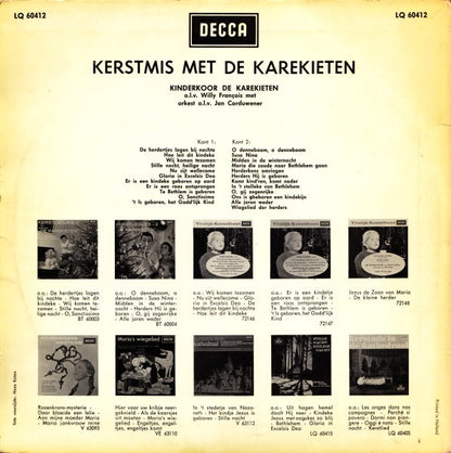 Kinderkoor De Karekieten - Kerstliedjes (10") Vinyl LP 10" Goede Staat