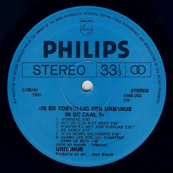 Urbanus - Is Er Toevallig Een Urbanus In De Zaal? (LP) 48502 Vinyl LP VINYLSINGELS.NL