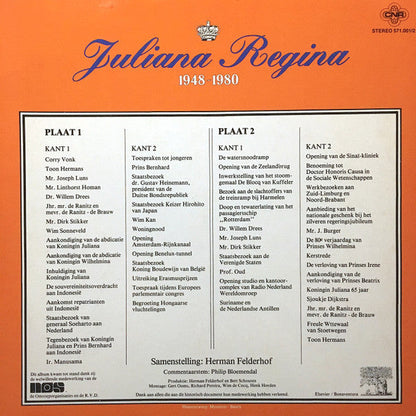 Various - Juliana Regina 1948 - 1980 (LP) 40786 Vinyl LP Goede Staat