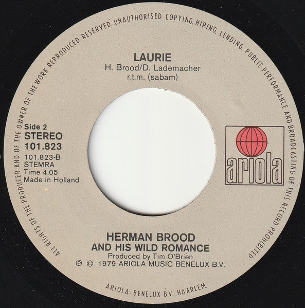 Herman Brood & His Wild Romance - I Don't Need You 32970 Vinyl Singles Goede Staat