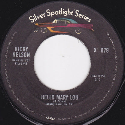 Ricky Nelson - Hello Mary Lou Vinyl Singles Vinyl Very Good (VG) <br> Hoes Generic