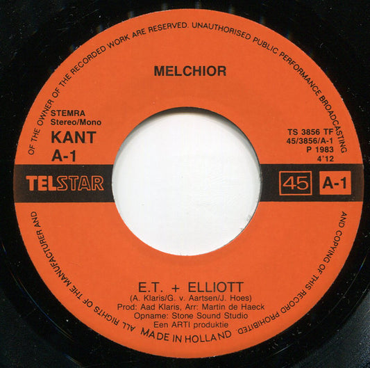 Melchior - E.T. + Elliott Vinyl Singles Vinyl Very Good (VG) <br> Hoes Generic