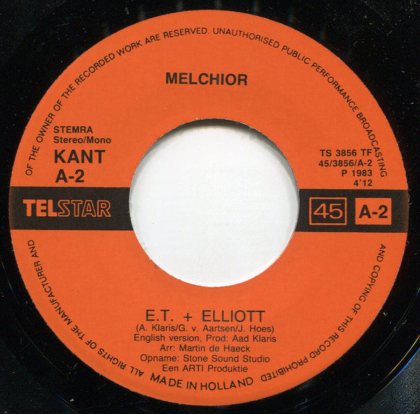Melchior - E.T. + Elliott Vinyl Singles Vinyl Very Good (VG) <br> Hoes Generic