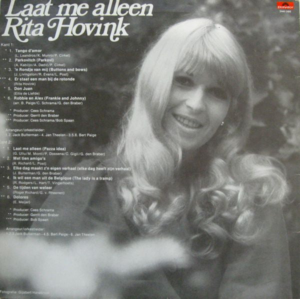 Rita Hovink - Laat Me Alleen (LP) Vinyl LP Vinyl Very Good (VG) <br> Hoes Good Plus (G+)