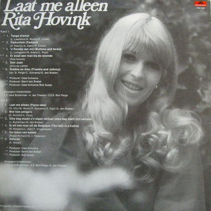 Rita Hovink - Laat Me Alleen (LP) Vinyl LP Vinyl Very Good (VG) <br> Hoes Good Plus (G+)