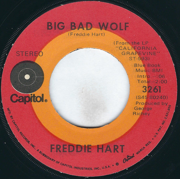 Freddie Hart - My Hang-Up Is You Vinyl Singles Vinyl Zeer Goed / Hoesje Generic "VINYLSINGLES.NL"