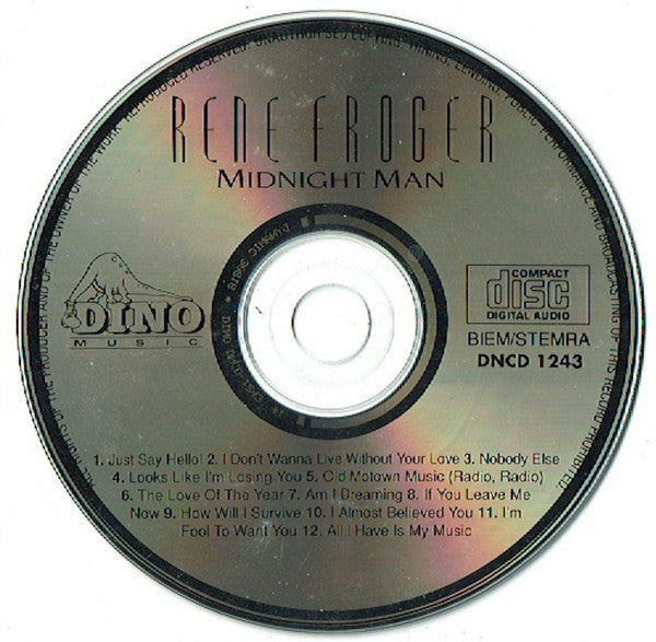 René Froger - Midnight Man (CD) Compact Disc Goede Staat