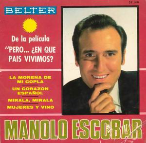 Manolo Escobar - La Morena De Mi Copla Vinyl Singles EP Vinyl Very Good (VG) <br> Hoes Good Plus (G+)