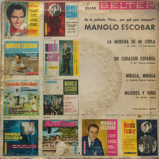 Manolo Escobar - La Morena De Mi Copla Vinyl Singles EP Vinyl Zeer Goed / Hoesje Goed "VINYLSINGLES.NL"