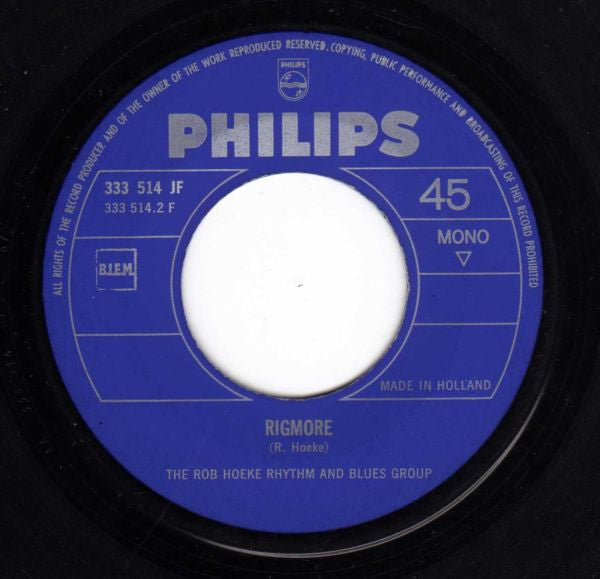 Rob Hoeke Rhythm & Blues Group - Margio Vinyl Singles Vinyl Very Good (VG) <br> Hoes Generic