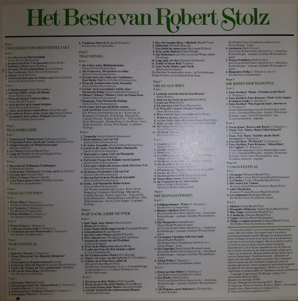 Robert Stolz - Het Beste Van Robert Stolz (LP) Vinyl LP Box Vinyl Very Good (VG) <br> Hoes Good Plus (G+)