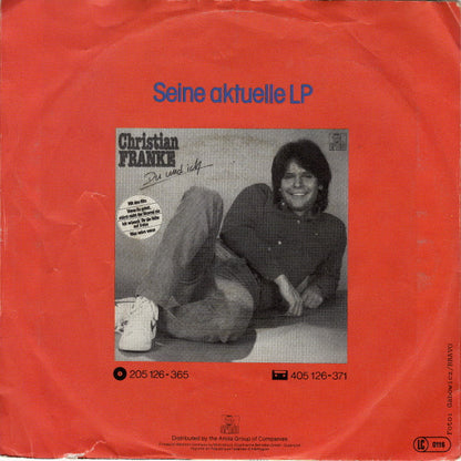 Christian Franke - Wenn Du Gehst, Stürzt Nicht Der Himmel Ein Vinyl Singles Vinyl Very Good (VG) <br> Hoes Good Plus (G+)