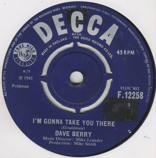 Dave Berry - I'm Gonna Take You There 37385 Vinyl Singles Goede Staat