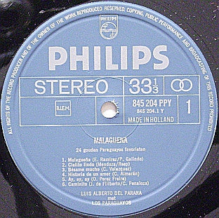 Luis Alberto del Parana y Los Paraguayos - Malagueña (LP) 49828