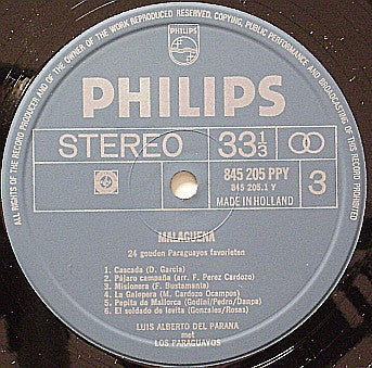 Luis Alberto del Parana y Los Paraguayos - Malagueña (LP) 49828
