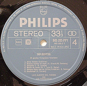 Luis Alberto del Parana y Los Paraguayos - Malagueña (LP) 49828