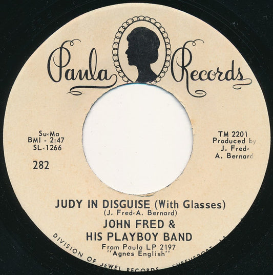 John Fred And His Playboy Band -Judy In Disguise (With Glasses) 35391 Vinyl Singles VINYLSINGLES.NL