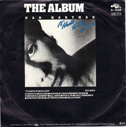 Dan Hartman - It Hurts To Be In Love Vinyl Singles Vinyl Very Good (VG) <br> Hoes Good Plus (G+)