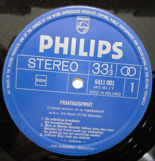 Fabeltjeskrant - Praathuispraat (LP) Vinyl LP Vinyl Zeer Goed / Hoesje Goed "VINYLSINGLES.NL"