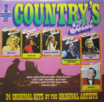 Various - Country's Best (LP) Vinyl LP Dubbel Vinyl Very Good (VG) <br> Hoes Good Plus (G+)