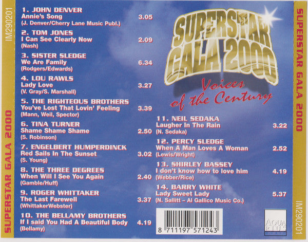 Various - Superstar Gala 2000 - Voices Of The Century (CD) Compact Disc Goede Staat