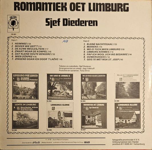 Sjef Diederen - Romantiek Oet Limburg 7 (LP) Vinyl LP Vinyl Zeer Goed / Hoesje Goed "VINYLSINGLES.NL"