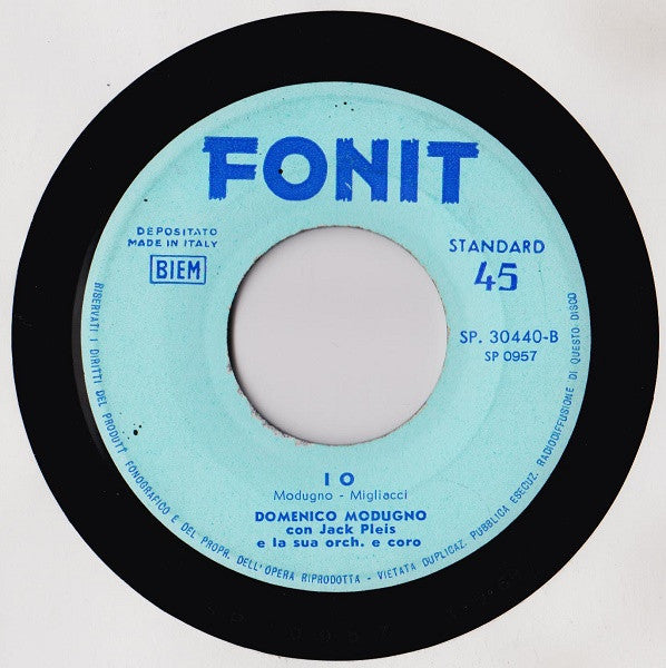 Domenico Modugno Con Jack Pleis And His Orchestra - Resta Cu' Mme Vinyl Singles Vinyl Goed / Hoes Generic