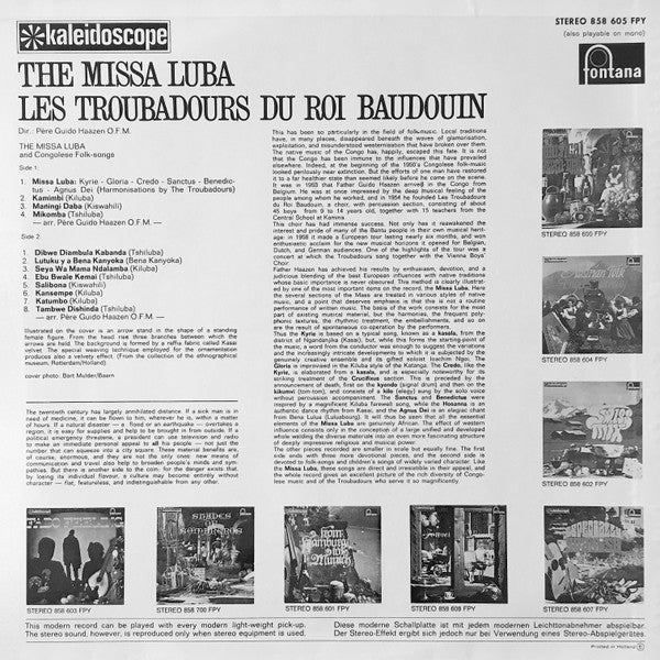 Les Troubadours Du Roi Baudouin - The Missa Luba (LP)