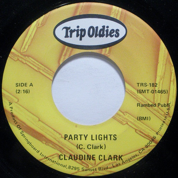 Claudine Clark / Fabian - Party Lights / Tiger Vinyl Singles Vinyl Very Good (VG) <br> Hoes Generic
