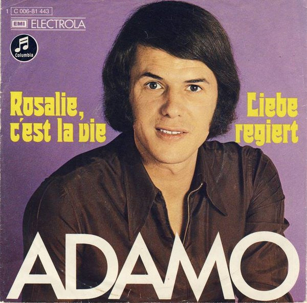 Adamo - Rosalie, C'est La Vie Vinyl Singles Vinyl Zeer Goed / Hoesje Goed "VINYLSINGLES.NL"