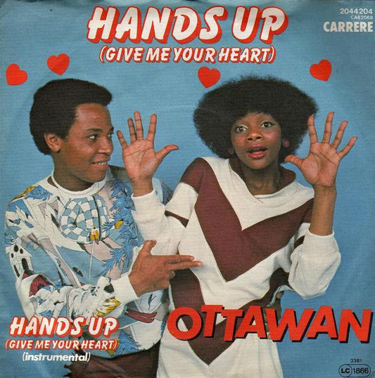 Ottawan - Hands Up (Give Me Your Heart) Vinyl Singles Vinyl Very Good (VG) <br> Hoes Good Plus (G+)