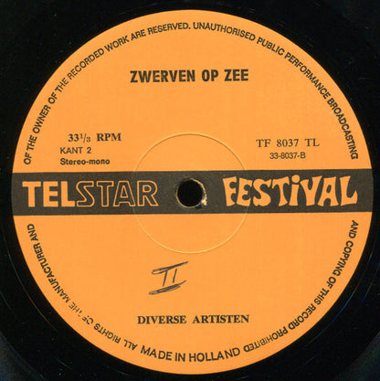 Various - Johnny Hoes Presenteert: Zwerven Op Zee (LP) Vinyl LP Vinyl Very Good (VG) <br> Hoes Good Plus (G+)