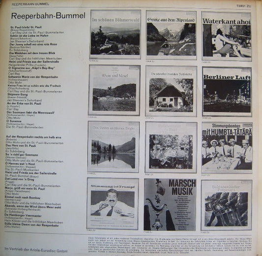 Various - Reeperbahn-Bummel (LP) Vinyl LP Vinyl Zeer Goed / Hoesje Goed "VINYLSINGLES.NL"