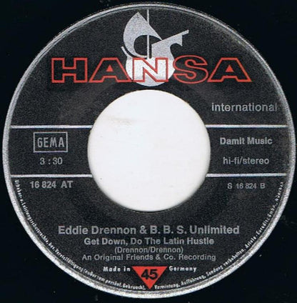 Eddie Drennon & The B.B.S. Unlimited - Let's Do The Latin Hustle Vinyl Singles Vinyl Very Good (VG) <br> Hoes Generic