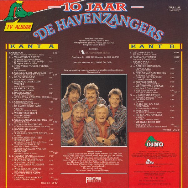 Havenzangers - 10 Jaar (LP) Vinyl LP Vinyl Very Good (VG) <br> Hoes Good Plus (G+)