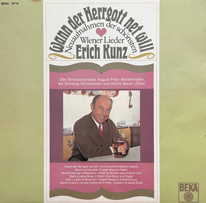 Erich Kunz - Wann Der Herrgott Net Will (LP) Vinyl LP Vinyl Very Good (VG) <br> Hoes Good Plus (G+)