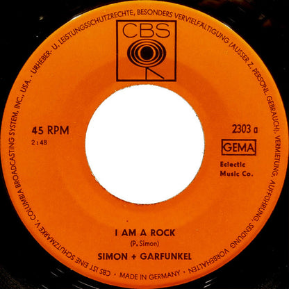 Simon & Garfunkel - I Am A Rock Vinyl Singles Vinyl Very Good (VG) <br> Hoes Generic